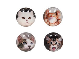 5CM GLASS CAT MAGNET 4 ASSTD. MAGCATG