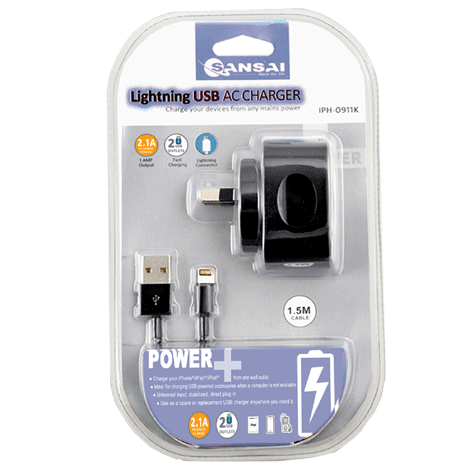 Lightning Cable + AC Charger IPH-0911K