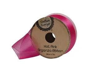 ORGANZA HPINK RIBBON 38MMX5M. CRAFT 251216