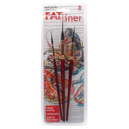 MM Fat Liner Brush Set Taklon/Squirrel 16/10/6 BMHS0006