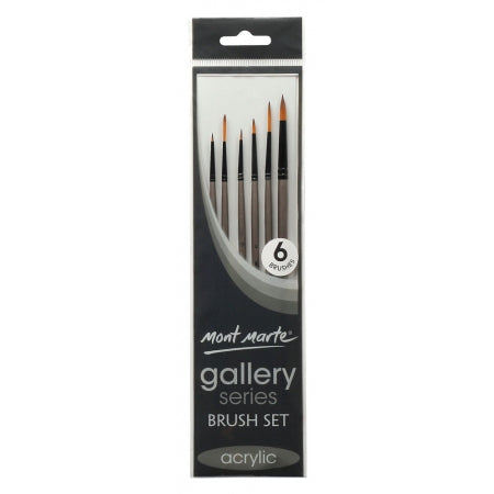 MM Gallery Series Brush Set Acrylic 6pc BMHS0008