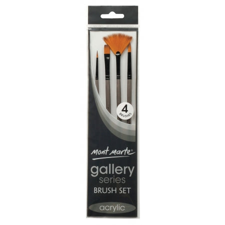 MM Gallery Series Brush Set Acrylic 4pc BMHS0010