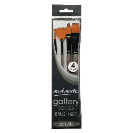 MM Gallery Series Brush Set Acrylic 4pc BMHS0012