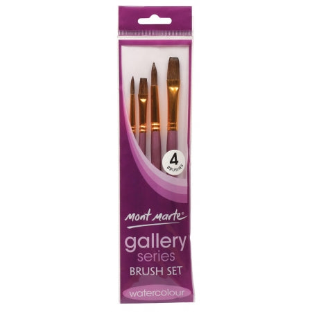 MM Gallery Series Brush Set Watercolour 4pc BMHS0028