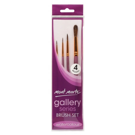 MM Gallery Series Brush Set Watercolour 4pc BMHS0029