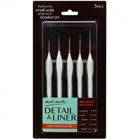 MM Detail & Liner Brush Set 5pc BMHS0034