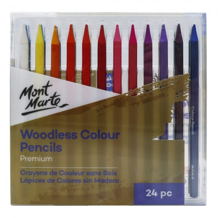 MM Woodless Colour Pencils 24pc BPN0001