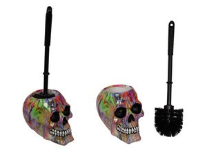 16CM MYSTICAL SKULL TOILET BRUSH. SKUMYSBR