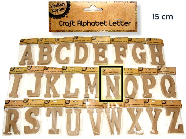15CM ALPHABET LETTERS- N CRAFT 199648