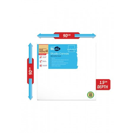 MM Signature Canvas Pine Frame S.T. 90x90cm