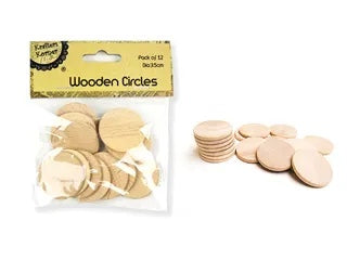 WOODEN CIRCLES/12 . CRAFT 214723