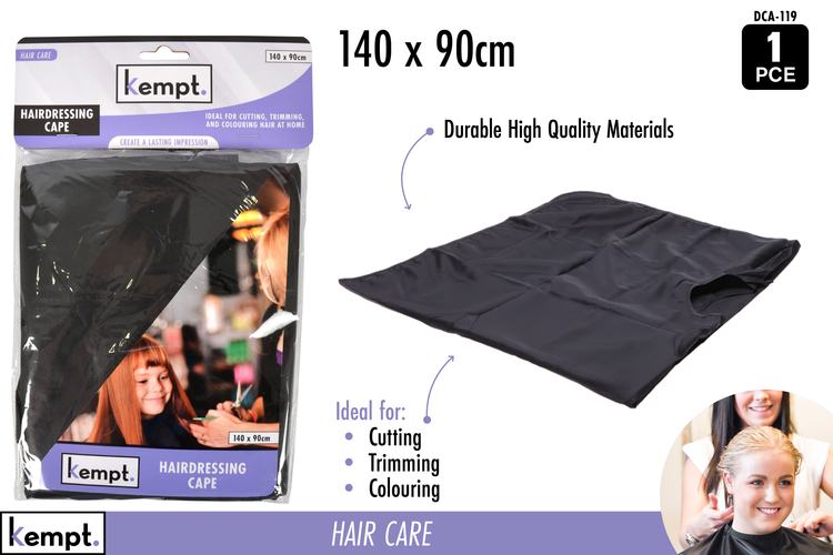 1pce Black Hairdressing Cape-140x90cm. DCA-119