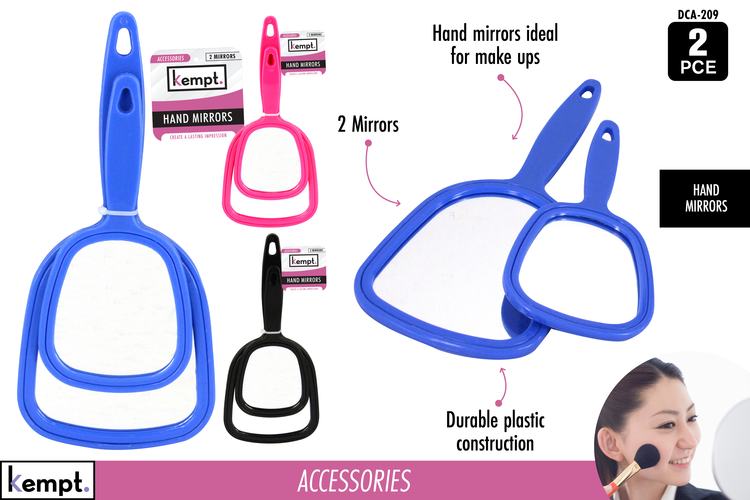 2pce Mirror Set-22cm/16cm-3 Colours. DCA-209