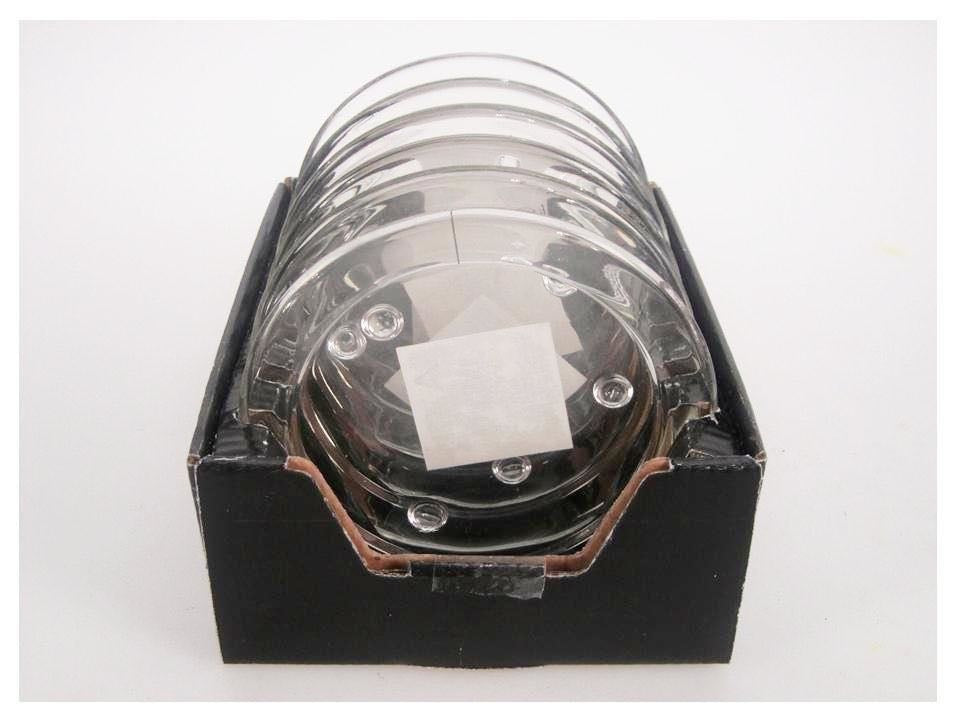 CLEAR GLASS ROUND CANDLE PLATE 11x1cm. GCH8585