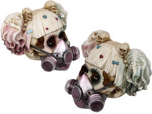 18CM PUNK GIRL SKULL WITH MASK .SKUGIRLP
