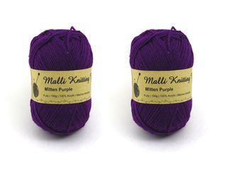 100G MITTEN PURPLE YARN SEW 178391