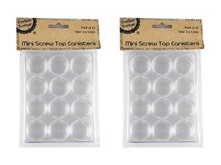 MINI SCREW TOP CANISTERS/12 CRAFT 248957
