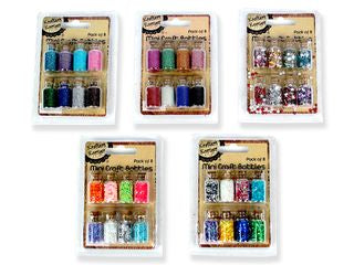 MINI SEQUIN & BEAD BOTTLES/8 CRAFT 20441
