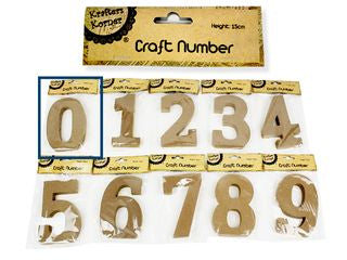 15CM MDF NUMBERS - 0 CRAFT 219797