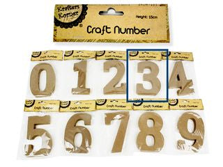 15CM MDF NUMBERS - 3 CRAFT 219827
