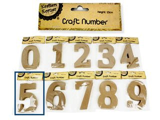 15CM MDF NUMBERS - 5 CRAFT 219841