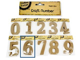 15CM MDF NUMBERS - 6 CRAFT 219858