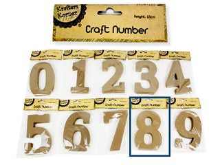 15CM MDF NUMBERS - 8 CRAFT 219872