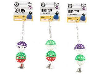 PLASTIC BIRD TOY BALL PET 220984