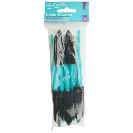 MM Foam Hobby Brush 25mm 5pc Poly Bag MACR0021