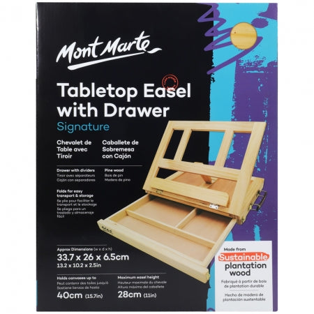 MM Table Easel w/Drawer - Pine MEA0023