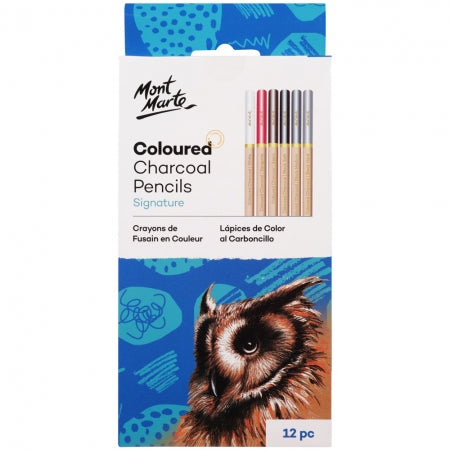 MM Coloured Charcoal Pencils 12pc MPN0042