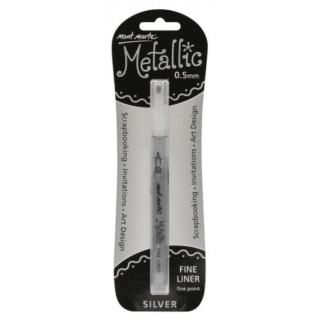 MM Metallic Marker Fine Liner - Silver MPN0049