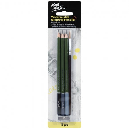 MM Watersoluble Graphite Pencil Set 5pc MPN0123