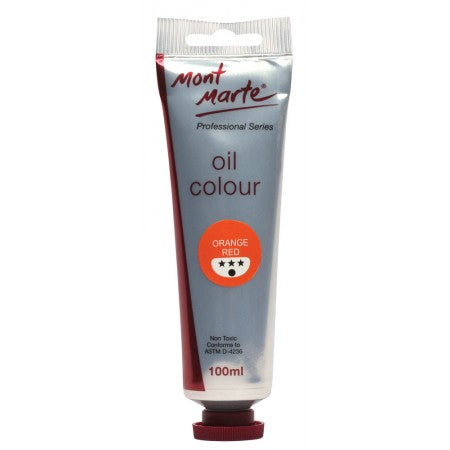 MM Oil Paint 100mls - Orange Red. MPO0006
