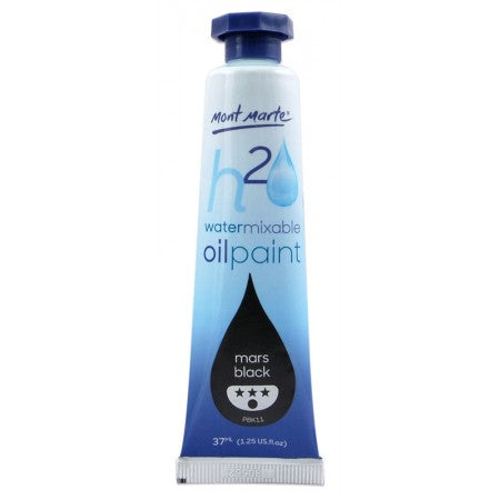 MM Water Mixable Oil Paint 37ml - Mars Black.MPOW0041