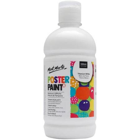 MM Poster Paint 500ml - Titanium White. MPST0001