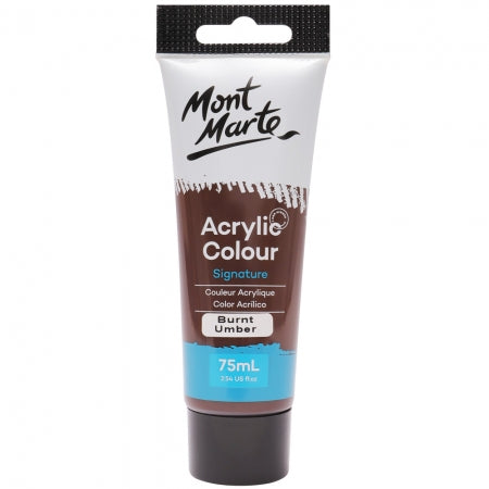 MM Acrylic Colour Paint 75ml - Burnt Umber . MSCH7527