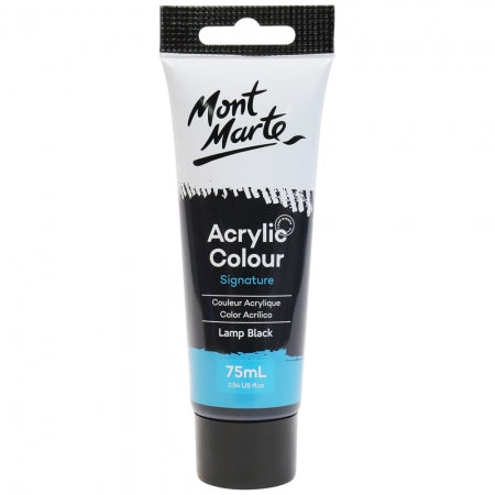 MM Acrylic Colour Paint 75ml - Lamp Black . MSCH7532