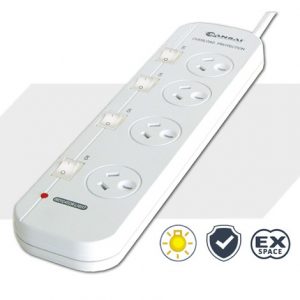 4 Outlet Individually Switched Powerboard PAD-054SW