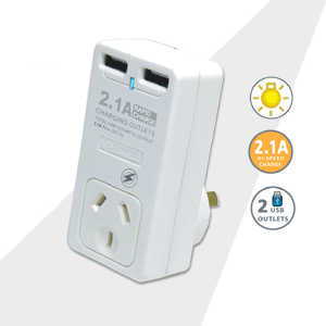 2 USB 2.1A Power Adaptor PAD-202USB