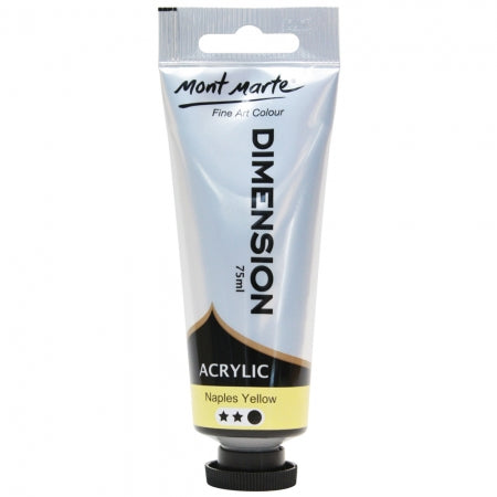 MM Dimension Acrylic 75mls - Naples Yellow PMDA0004
