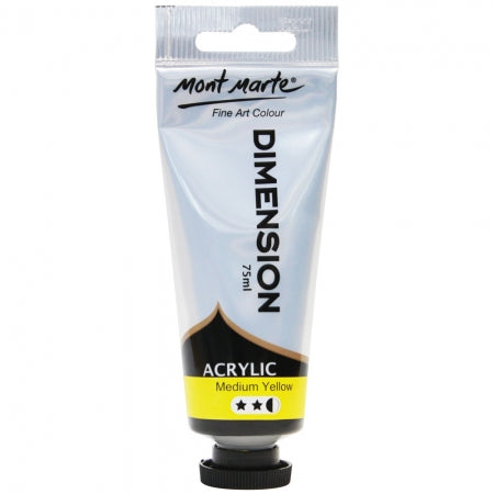 MM Dimension Acrylic 75mls - Medium Yellow PMDA0006