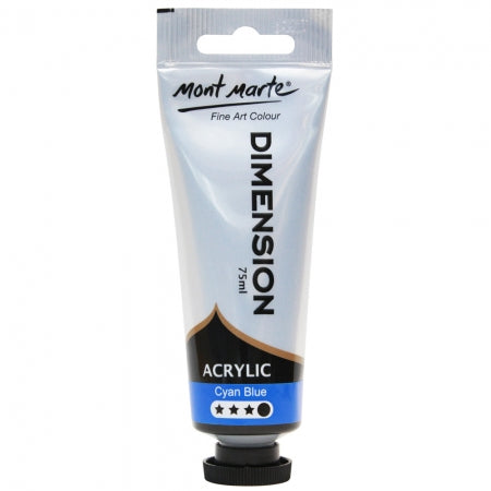 MM Dimension Acrylic 75mls - Cyan Blue. PMDA0021