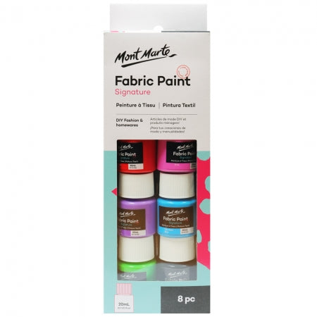 MM Fabric Paint Set 8pc x 20ml PMHS0022