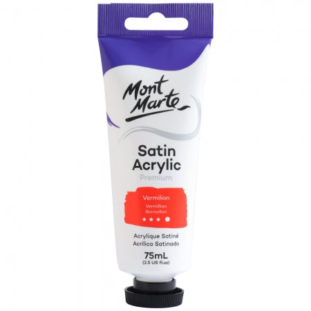 MM Satin Acrylic 75ml - Vermilion . PMSA7507