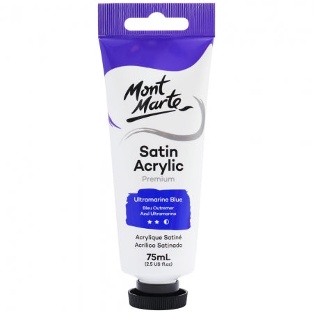 MM Satin Acrylic 75ml - Ultramarine Blue . PMSA7514