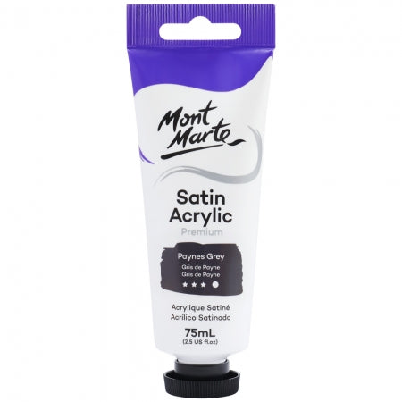 MM Satin Acrylic 75ml - Paynes Grey. PMSA7529