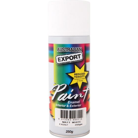 Export Aerosol Spray Paint - Enamel, Matt White, 250g EX207
