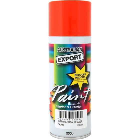 Export Aerosol Spray Paint - Enamel, International Orange, 250g EX203