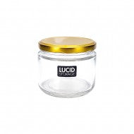 GLASSJARW/GLD LID 275ML7.7CM GJ81257